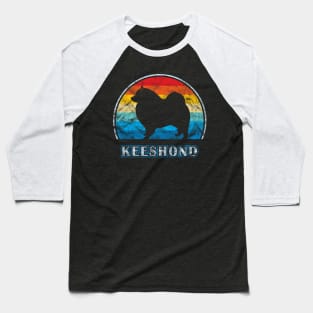 Keeshond Vintage Design Dog Baseball T-Shirt